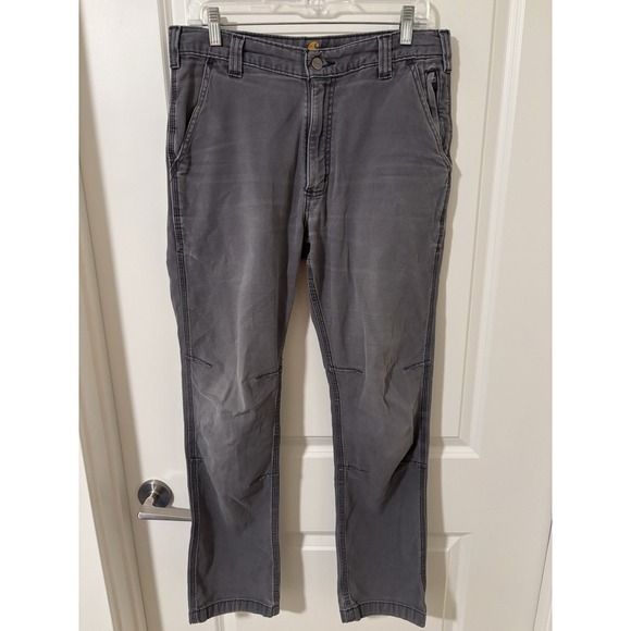 Carhartt‎ Straight Fit Gray Carpenter Pants Mens Size 32x31 EUC - Picture 1 of 8